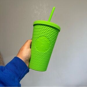 Starbucks Neon Green Studded Tumbler with Straw
